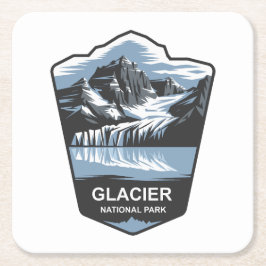 Embleem van het Glacier National Park Kartonnen Onderzetters