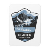 Embleem van het Glacier National Park Magneet (Verticaal)