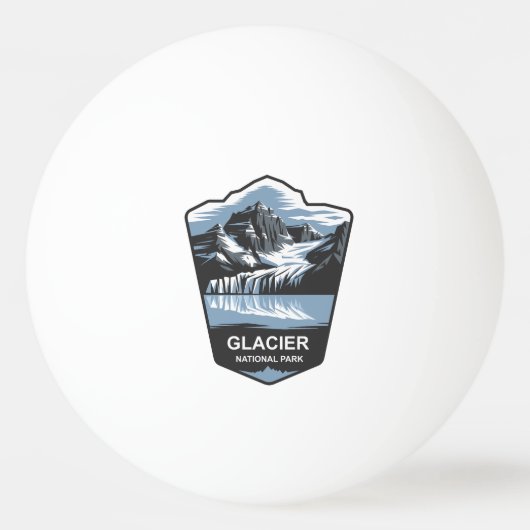 Embleem van het Glacier National Park Pingpongbal (Voorkant)