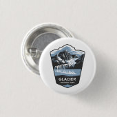 Embleem van het Glacier National Park Ronde Button 3,2 Cm (Voorkant /achterkant)