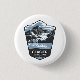 Embleem van het Glacier National Park Ronde Button 3,2 Cm