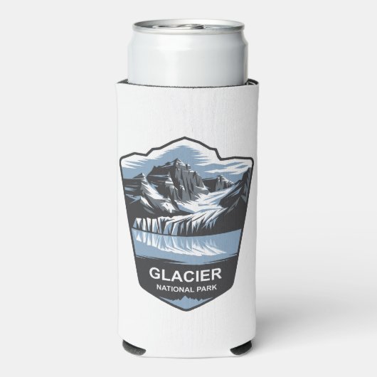 Embleem van het Glacier National Park Seltzer Blikjeskoeler (Seltzer Achterkant)
