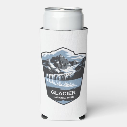 Embleem van het Glacier National Park Seltzer Blikjeskoeler (Seltzer Voorkant)