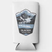 Embleem van het Glacier National Park Seltzer Blikjeskoeler (Voorkant)