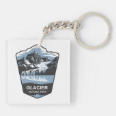 Embleem van het Glacier National Park Sleutelhanger (Achterkant)