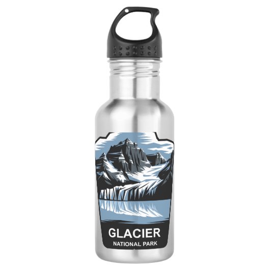Embleem van het Glacier National Park Waterfles (Voorkant)