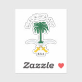 Embleem van het Koninkrijk Saoedi-Arabië Sticker (Vel)