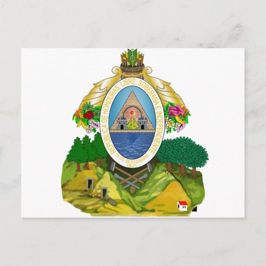 embleem van honduras briefkaart (Voorkant)