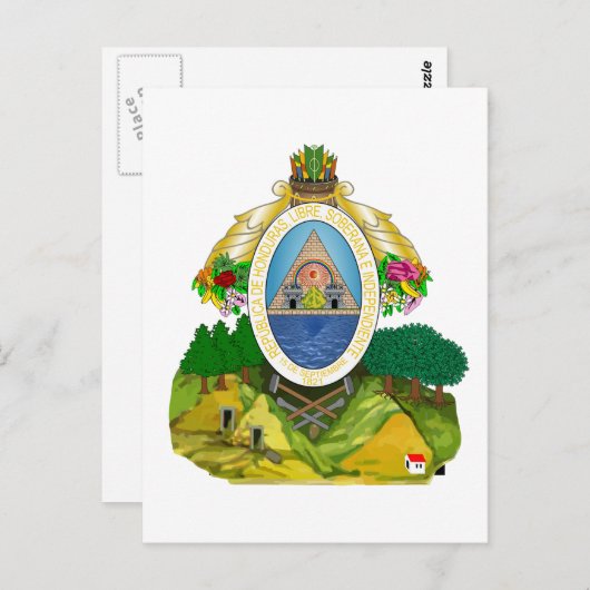 embleem van honduras briefkaart (Voorkant / Achterkant)