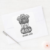embleem van india vierkante sticker (Envelop)