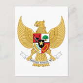 embleem van indonesië briefkaart (Voorkant)