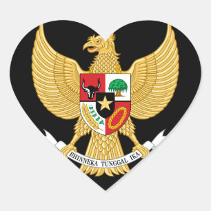 embleem van indonesië hart sticker
