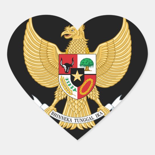 embleem van indonesië hart sticker (Voorkant)