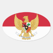 embleem van indonesië ovale sticker (Voorkant)