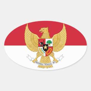 embleem van indonesië ovale sticker