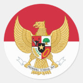 embleem van indonesië ronde sticker (Voorkant)