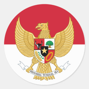 embleem van indonesië ronde sticker