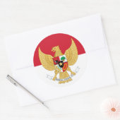 embleem van indonesië ronde sticker (Envelop)