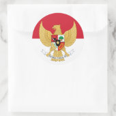 embleem van indonesië ronde sticker (Tas)