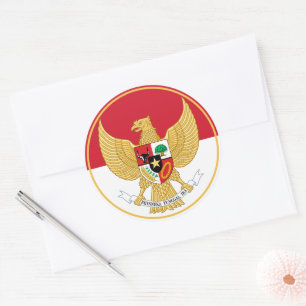 embleem van indonesië ronde sticker