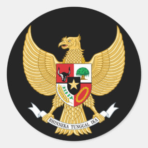 embleem van indonesië ronde sticker