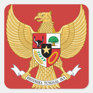embleem van indonesië vierkante sticker