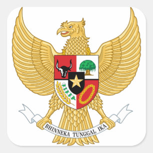 embleem van indonesië vierkante sticker