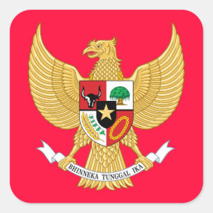 embleem van indonesië vierkante sticker