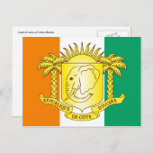 embleem van ivoorkust briefkaart (Voorkant / Achterkant)