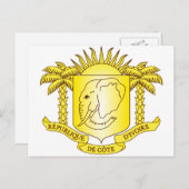 embleem van ivoorkust briefkaart (Voorkant / Achterkant)