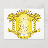 embleem van ivoorkust briefkaart (Voorkant)