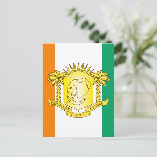 embleem van ivoorkust briefkaart (Staand voorkant)