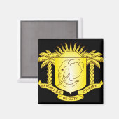 embleem van ivoorkust magneet (Voorkant / Achterkant)