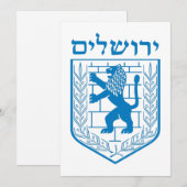 Embleem van Jeruzalem Kaart (Voorkant / Achterkant)