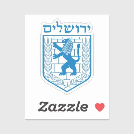Embleem van Jeruzalem Sticker (Vel)