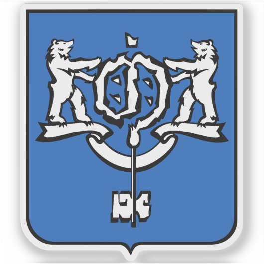 Embleem van Joezjno-Sachalinsk (Oblast Sachalin) Sticker (Voorkant)