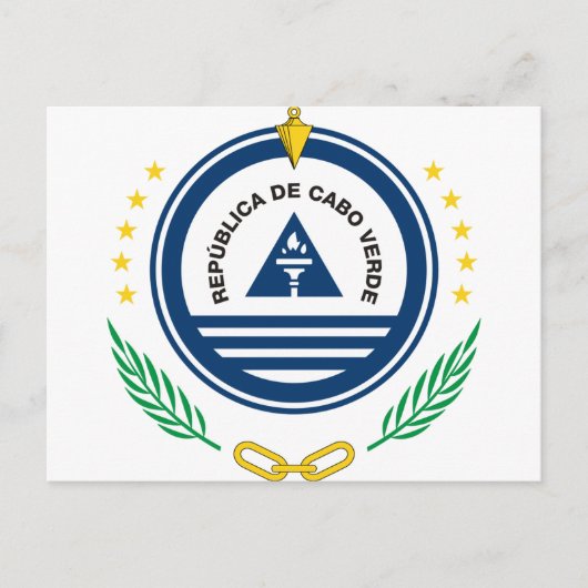 Embleem van Kaapverdië de Brasão de armas de Cabo Briefkaart (Voorkant)