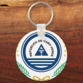 Embleem van Kaapverdië de Brasão de armas de Cabo  Sleutelhanger (Voorkant)