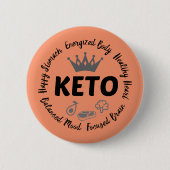 embleem van Keto-voordelen Ronde Button 5,7 Cm (Voorkant)
