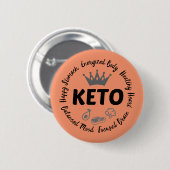 embleem van Keto-voordelen Ronde Button 5,7 Cm (Voorkant /achterkant)