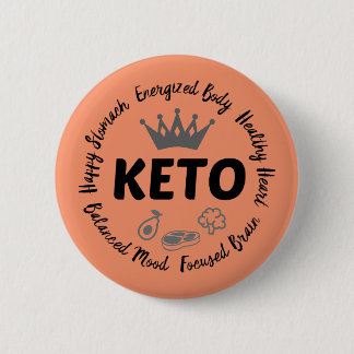 embleem van Keto-voordelen Ronde Button 5,7 Cm