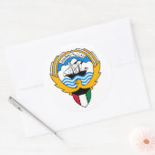 Embleem van Koeweit Ronde Sticker (Envelop)