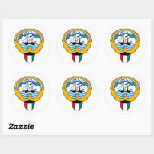 Embleem van Koeweit Ronde Sticker (Vel)