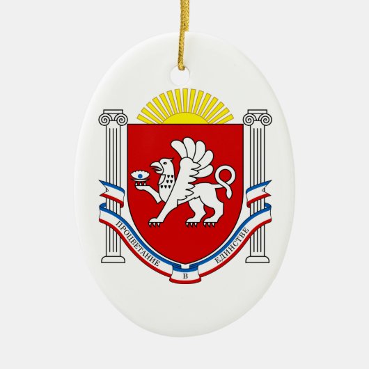 Embleem van Krim Keramisch Ornament (Voorkant)