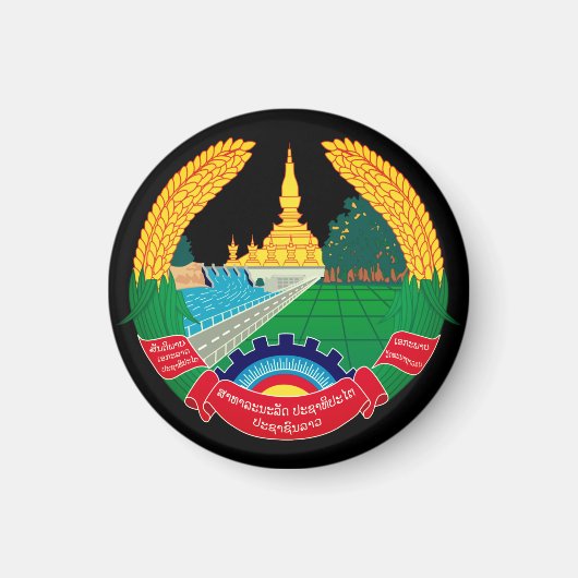 Embleem van Laos Magneet (Voorkant)