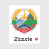 Embleem van Laos Sticker (Vel)
