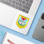 Embleem van Lushnjë, Albanië Sticker (Laptop met iPhone)
