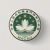 Embleem van Macau Ronde Button 3,2 Cm (Voorkant)