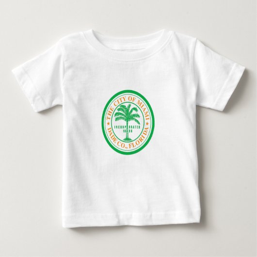 Embleem van Miami, Baby T-Shirt uit Florida (Voorkant)