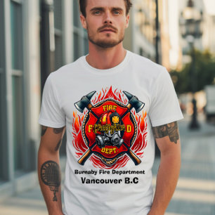 Embleem van moed gedragen door de brandweer t-shirt